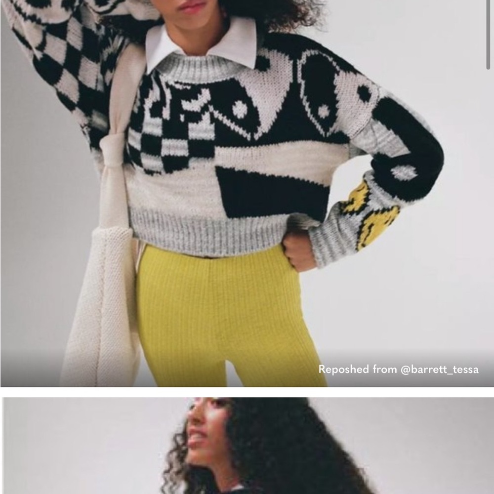 Urban Outfitters Black and Gray Patterned Sweater - Picture 12 of 15